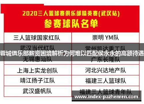 蓉城俱乐部薪资困境解析为何难以匹配侯永永的高额待遇